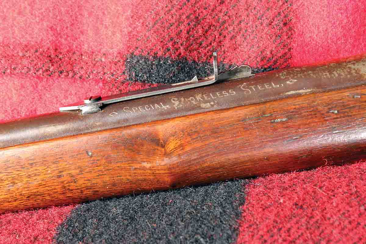 The rifle was made around 1920, when smokeless powder had become standard.